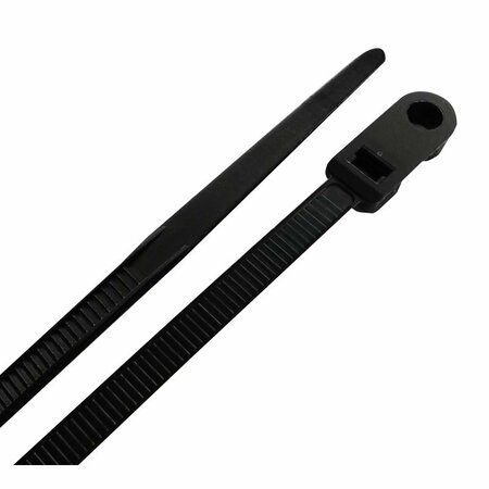 XLE CABLE TIES CABLETIE W/MNT 8 in.50#BLK MT-S-200-8-UVC